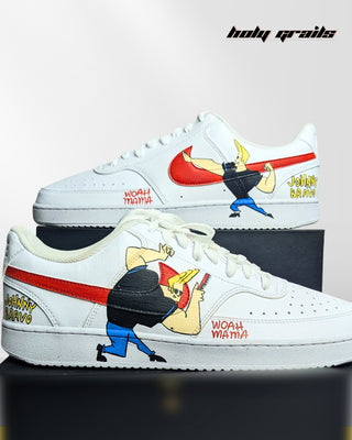 Buy Custom Air Force 1 x Johnny Bravo Cartoon Themed Sneaker - Sides 1
