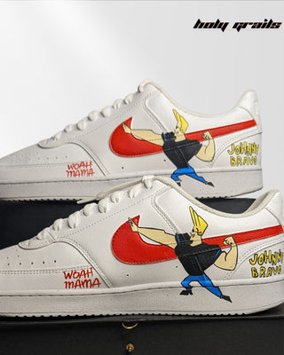 Buy Custom Air Force 1 x Johnny Bravo Cartoon Themed Sneaker - Sides 2