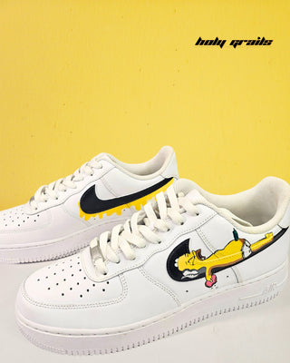 Buy Custom Air Force 1 x Simpsons Cartoon Sneakers - Sides