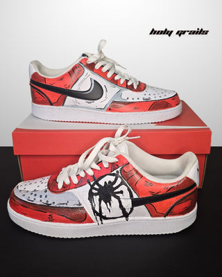 Buy Custom Air Force 1 x Spiderverse Low Marvel Themed Sneakers - Both Sides