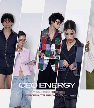 Collage of people in various outfits with 'CEO ENERGY' branding.