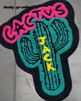 Cactus Vibe Tufted Rug On Floor Close