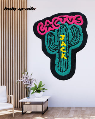 Cactus Vibe Tufted Rug On Wall