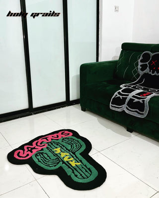 Cactus Vibe Tufted Rug on Floor