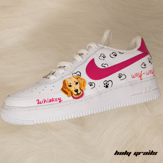 Custom Air Force 1 x Dog Mom - Pet Themed Hand Painted Sneaker - Side