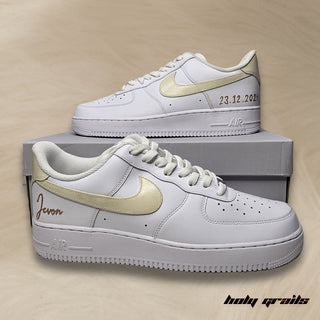 Custom Air Force 1 x Lace & Love Hand Painted Sneaker - Both Sides with Box