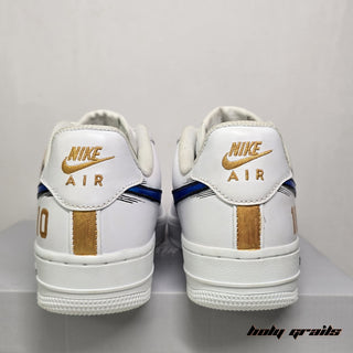 Custom Air Force 1 x Messi's Drip Football Sports Theme Hand Painted Sneaker - Back