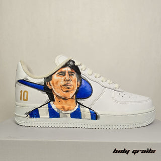 Custom Air Force 1 x Messi's Drip Football Sports Theme Hand Painted Sneaker - Outer Side 2