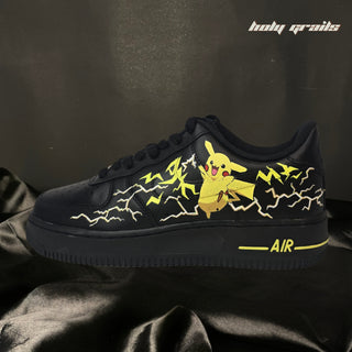 Custom Air Force 1 x Pokรฉmon Fire Sparks Hand Painted Sneaker - Side 2 Pikachu
