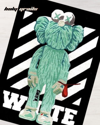 Drip Zone Tufted Rug On Floor Close