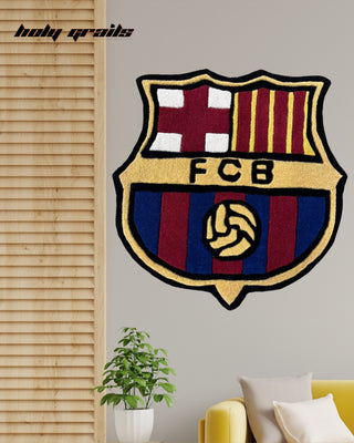 'FCB Spirited' Handtufted Rug On Wall