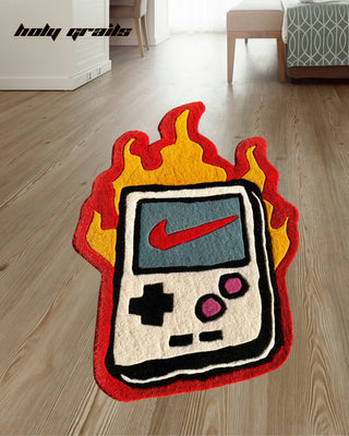 Fire Mode Tufted Rug On Floor