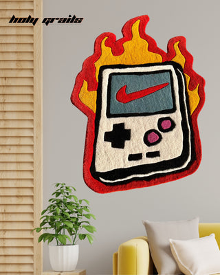 Fire Mode Tufted Rug On Wall
