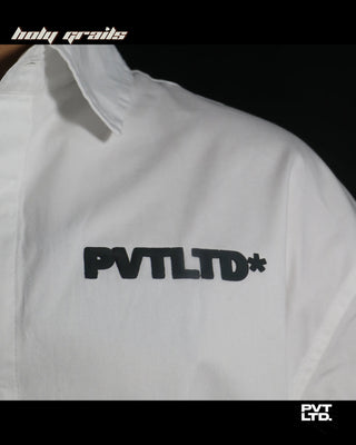 Guy in Street Style 'Classic White' Premium Cotton Boxy Fit Shirt HG x Pvt Ltd - Front Close Up
