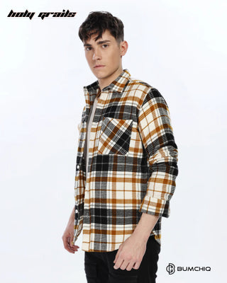 'Waffle Orange' Flannel Overshirt HG x Bumchiq