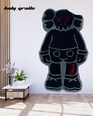 Kaws Hype Tufted Rug On Wall