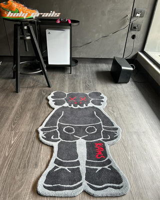 Kaws Hype Tufted Rug on Room Floor