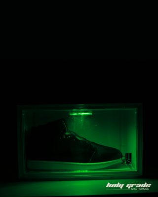 Lit Holy Chamber - Led Sneaker Crate - Front Green Light