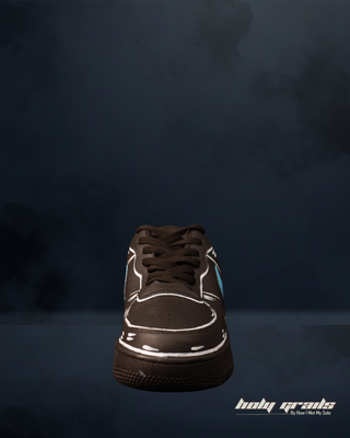 Midnight Azure Swoosh - Custom Kicks - Front