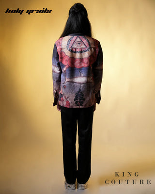 'Monarch Crest Full Sleeve Shirt' HG x King Couture - Back Full