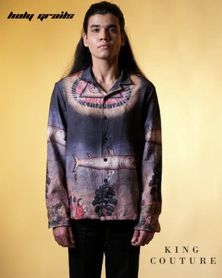 'Monarch Crest Full Sleeve Shirt' HG x King Couture - Front
