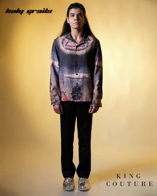 'Monarch Crest Full Sleeve Shirt' HG x King Couture - Front Full