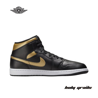 Nike Air Jordan 1 Mid 'Black Metallic Gold' Sneakers - Side 1