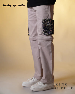 'Paisley Pocket Detachable Zipper Pants' HG x King Couture - Front Side