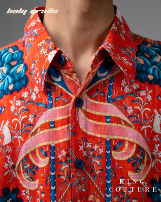 'Rabbit Relm Half Sleeve Shirt' HG x King Couture - Front Close Up