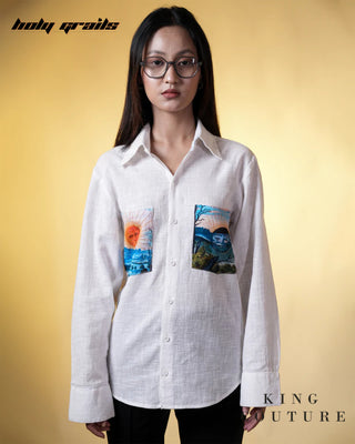 'Stellar Eclipse Full Sleeve Shirt' HG x King Couture - Front Women