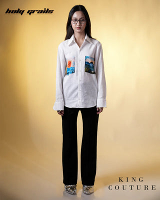 'Stellar Eclipse Full Sleeve Shirt' HG x King Couture - Front Women Full