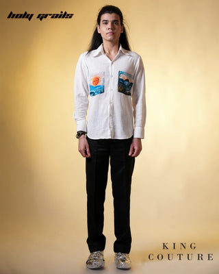'Stellar Eclipse Full Sleeve Shirt' HG x King Couture - Front Men Full