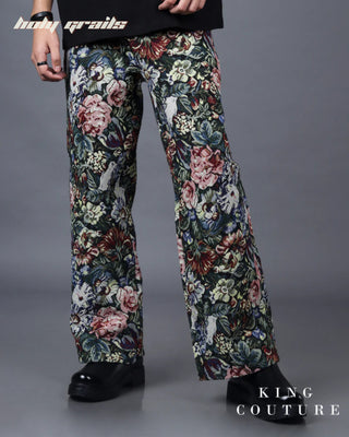 'Straight Fit Floral Jacquard Pant' HG x King Couture - Men Bottom