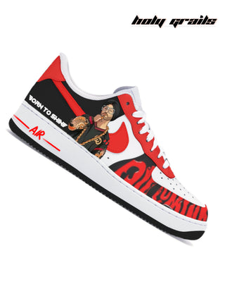 Street Style Custom Air Force 1 x Diljit Swag Hand Painted Pop Culture Theme Sneaker - Side 1