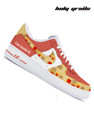 Street Style Custom Air Force 1 x Fries Hand Pained Food Themed Sneaker - Side 1