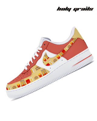Street Style Custom Air Force 1 x Fries Hand Pained Food Themed Sneaker - Side 2
