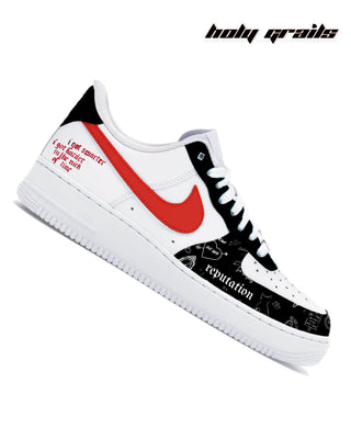 Street Style Custom Air Force 1 x Reputation Era Hand Painted Pop Culture Theme Sneaker - Side 2