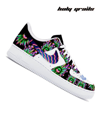 Street Style Custom Air Force 1 x Stay High Hand Painted High Enough Theme Sneaker - Side