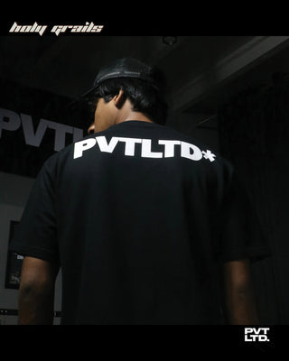Street Style 'Circus Maximus' Black 270 GSM Cotton Puff Printed Oversized Graphic Tee HG x Pvt Ltd - Back