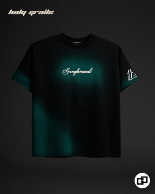 Streetwear Style 'Alcohol You Later' Black Green Oversized 240 GSM Cotton T-Shirt HG x Grey Hound Clothing - Front