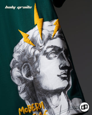 'Modern Problems' Green Tee HG x Grey Hound Clothing