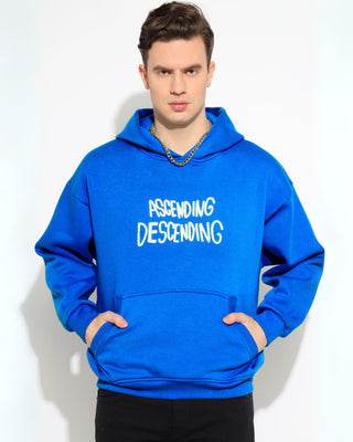 Streetwear Style 'Saphire Uniform Royal Blue Oversized Hoodies' - Front