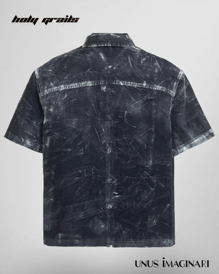 Streetwear Style 'Siyah' Black Handmade 180 GSM Fabric Oversize Designer Shirt HG x Unus Imaginari - Back