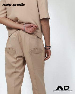 Streetwear Style 'Unfinished' Co-Ord  Cream Corset HG x Ascending Descending - Back Baggy Bottom