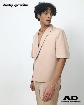 Guy in Streetwear Style 'Unfinished' Co-Ord  Cream Corset HG x Ascending Descending - Front Side Top