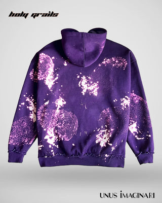 Streetwear Style 'Unpurpled' Purple 340 GSM 100% Cotton Oversize Hoodie HG x Unus Imaginari - Back