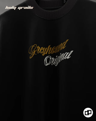 Streetwear Style 'Wild Tiger' Black Graphic Print 240 GSM 100% Cotton Oversize Tee HG x Grey Hound Clothing - Front Close