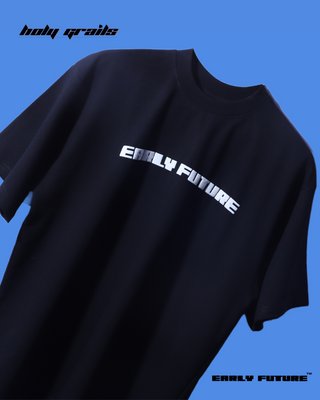 Streetwear Style 'Not A Unicorn' Jett Black Oversized 240 GSM Terry Cotton T-Shirt - Front