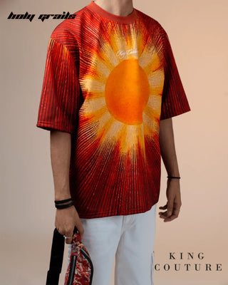 'Sun God Oversized Tee Shirt' HG x King Couture - Front Side Top