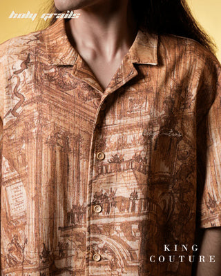 'Sunlit Spire Half Sleeve Shirt' HG x King Couture - Front Close Up